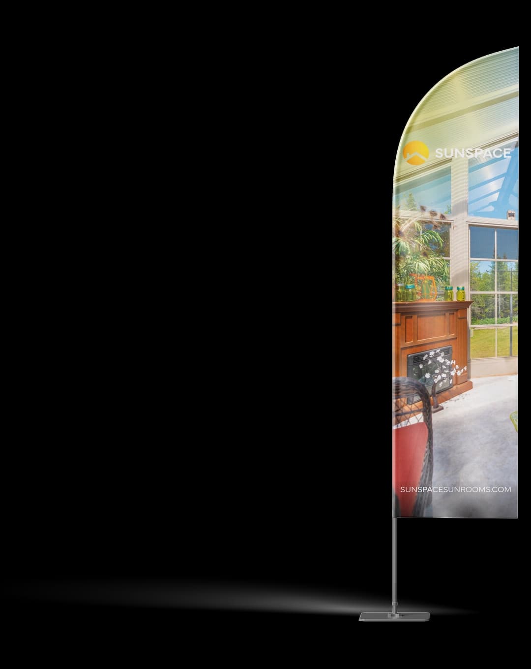 Beach Flag Sunrooms & Enclosures — Single side print