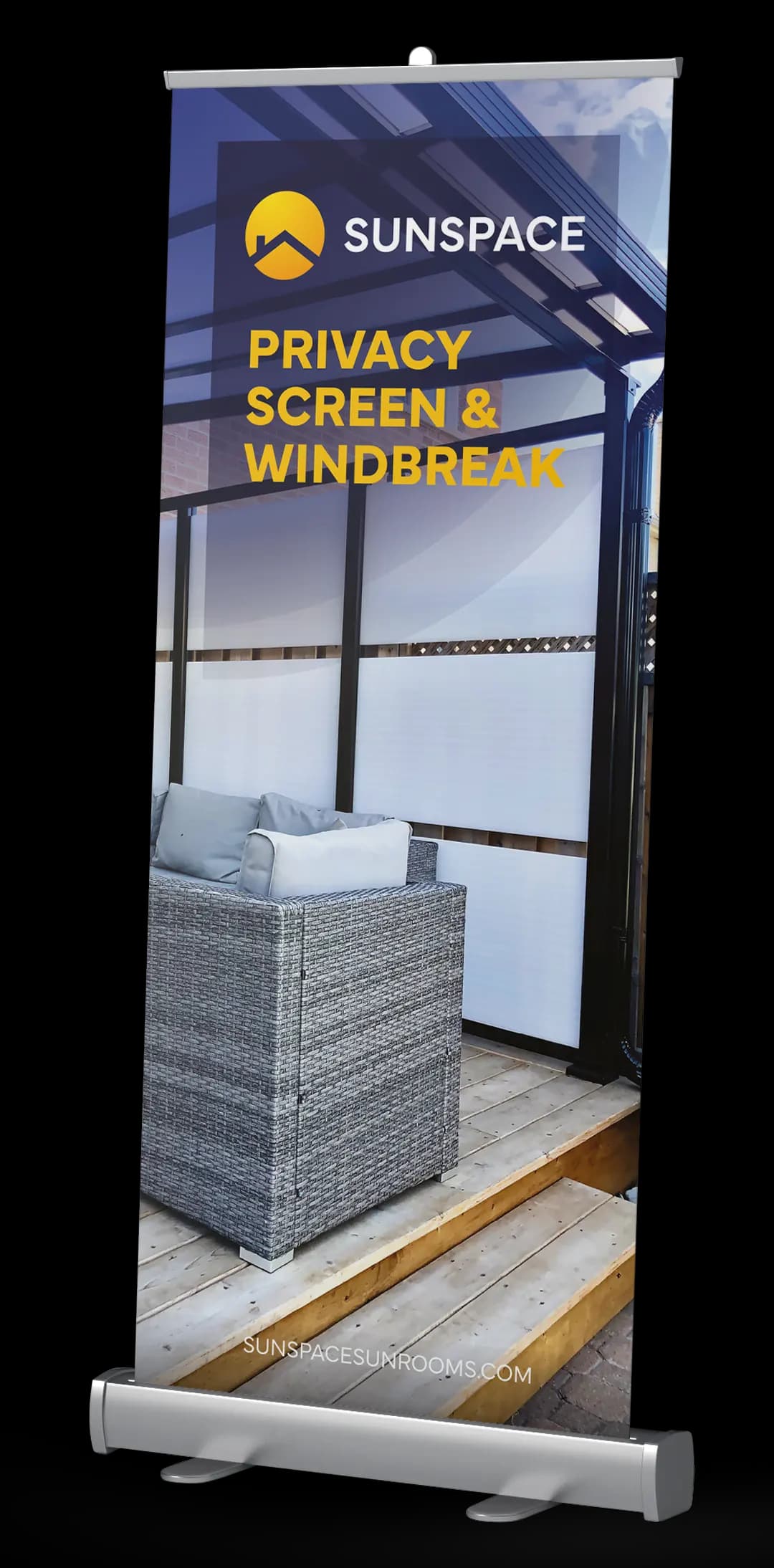 Pop-Up Banner Privacy Screen & Windbreak